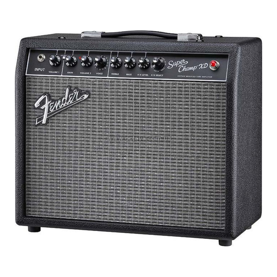 Fender Super Champ XD Owner's Manual