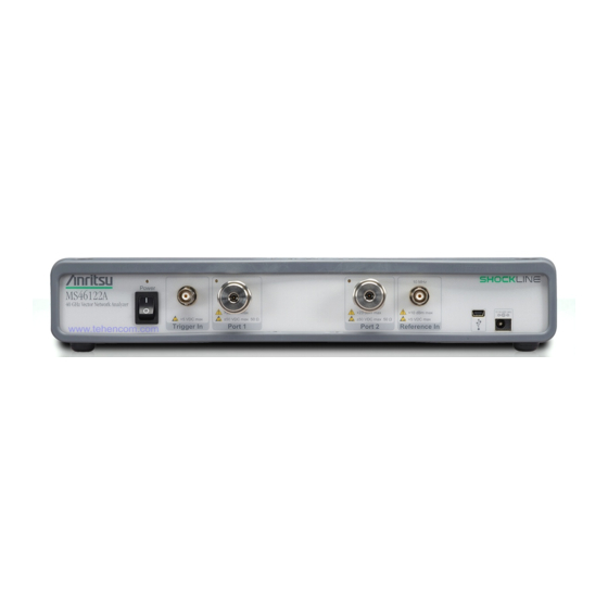 Anritsu MS46122A/B-010 Manual