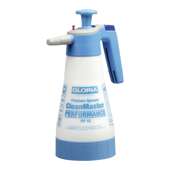 Gloria CleanMaster PERFORMANCE PF 12 Instructions For Use Manual