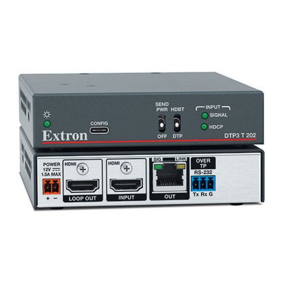 Extron electronics DTP3 T 202 User Manual