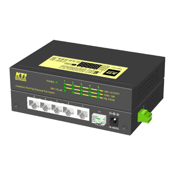 KTI Networks KSD-541 Specification Sheet