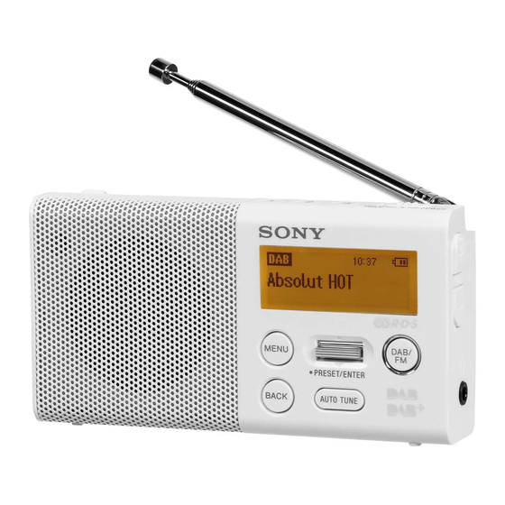 Sony XDR-P1DBP Operating Instructions