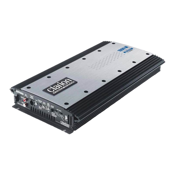 Clarion 2/1 Channel Power Amplifier DPX1000.2 Operation & Installation Manual