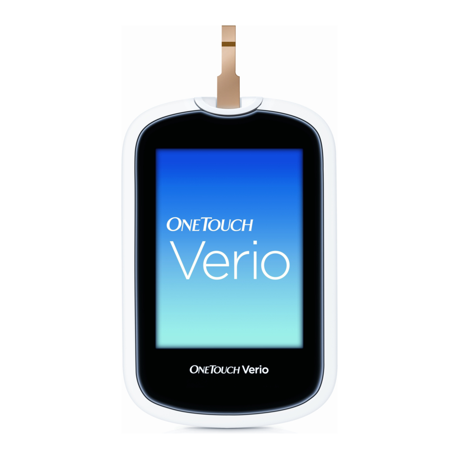 OneTouch Verio System - Blood Glucose Meter Quick Start Guide