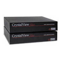 Rose electronics CrystalView fiber CRK-1DFS/PC Installation And Operation Manual