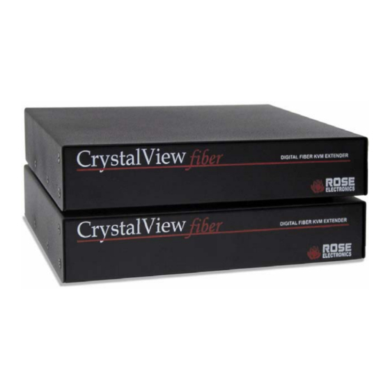 Rose electronics CrystalView fiber CRK-1DFM/SUN Installation And Operation Manual