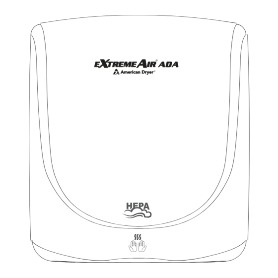 American Dryer eXtremeAir ADA AXT Series Manuals