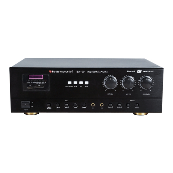 Boston Acoustics BA 100 User Manual