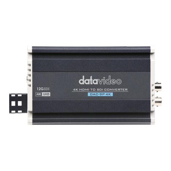 Datavideo DAC-9P 4K Instruction Manual