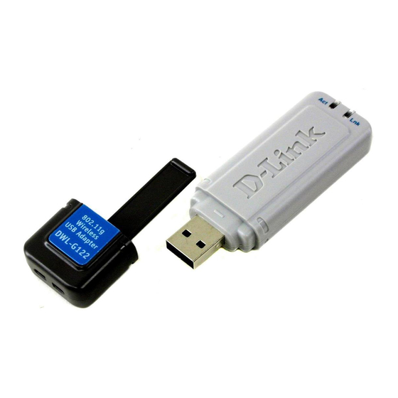 D-Link 802.11g Wireless LAN USB Adapter DWL-G122 Manual