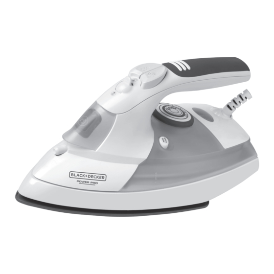 Black+Decker POWER PRO IRON AS600 Instructions Manual