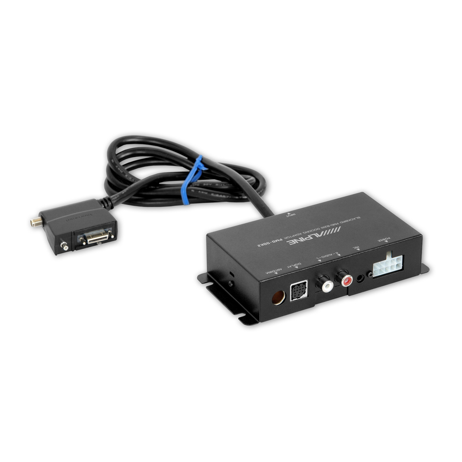 Alpine Blackbird Docking Adapter PMD-DOK2 Installation & Owner's Manual