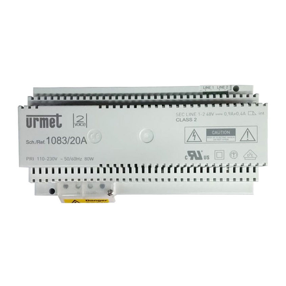urmet domus 1083 Quick Start Manual