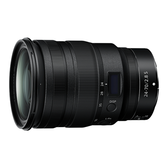 Nikon NIKKOR Z 24-70mm f/2.8 S User Manual