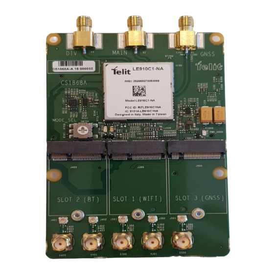 Telit Wireless Solutions LE910C Series WE866C Series User Manual