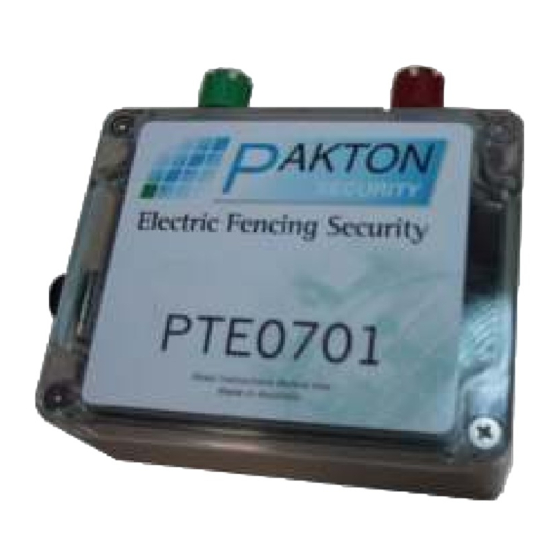 Pakton PTE0700 V2 Series Fence Monitor Manuals