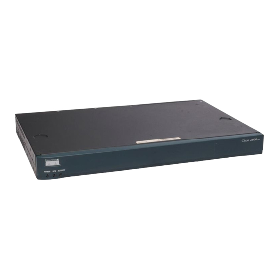 Cisco 2620XM Hardware Installation Manual