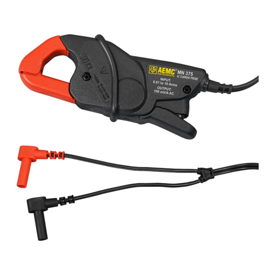 AEMC instruments MN375 User Manual