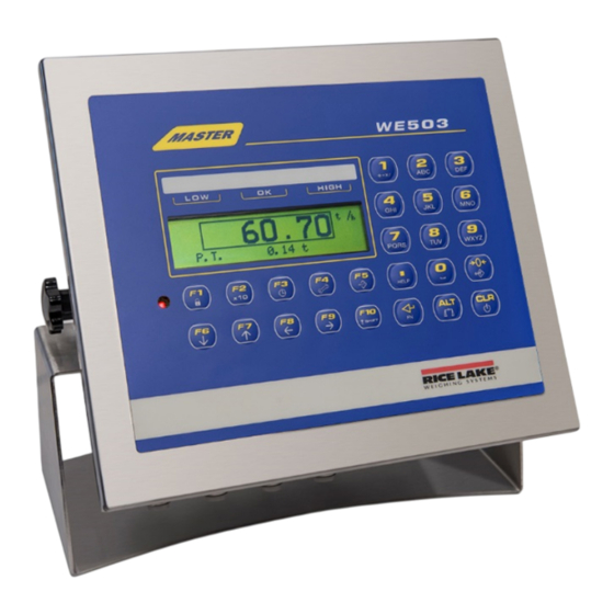 Rice Lake WE503D Fieldbus Communication Protocol Manual