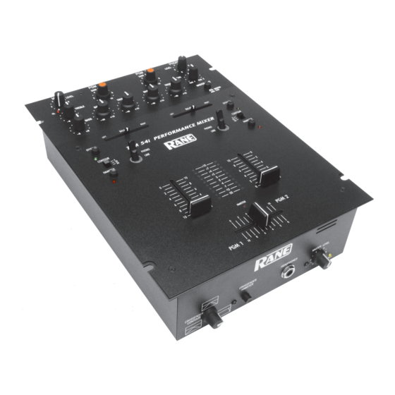 Rane TTM 54I Operator's Manual