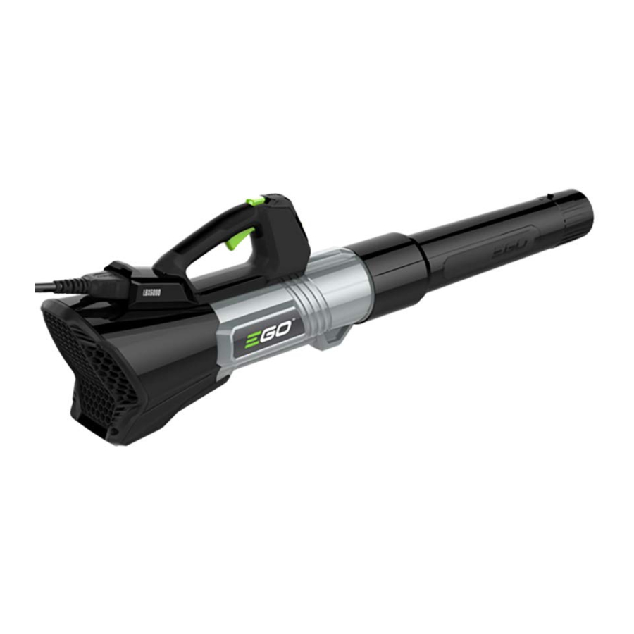 EGO Power Plus LBX6000 - CORDLESS BLOWER Manual