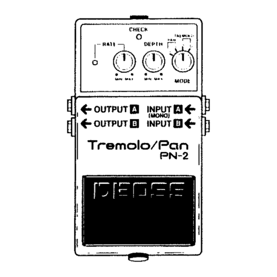 Boss PN-2 Tremolo/Pan Instructions Manual