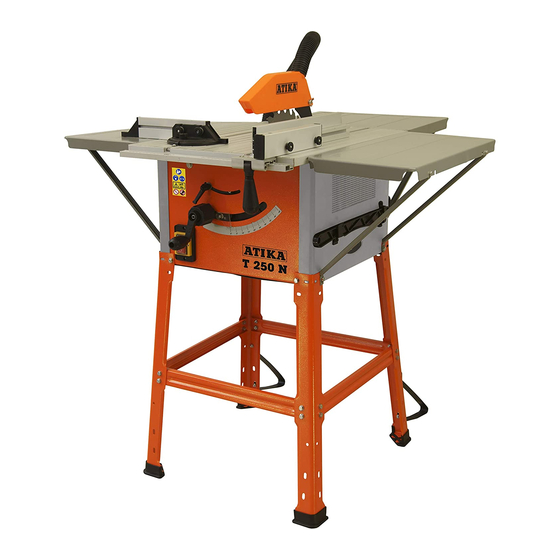 ATIKA T 250 N Assembly And Operating Instructions Manual