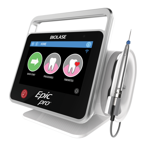 Biolase Epic Pro Instructions For Use