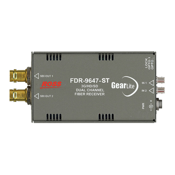 Ross Gear Lite FDR-9647-ST User Manual