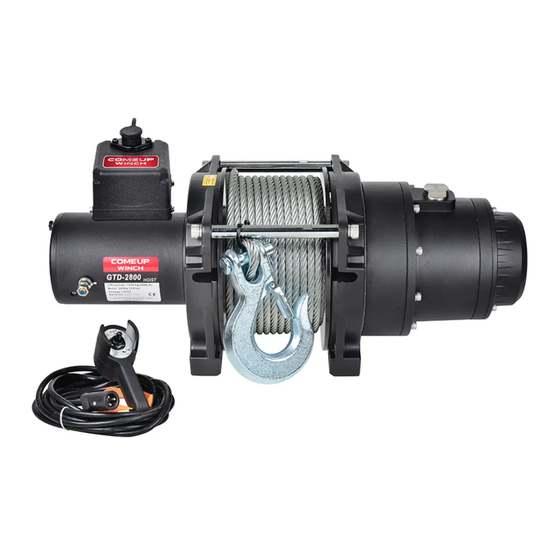 Comeup Winch GTD-2800 Quick Start Manual