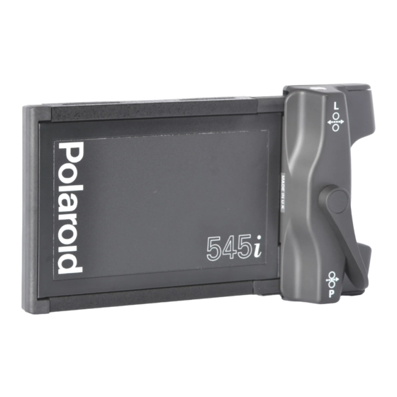 Polaroid 545i - Camera Film Back User Manual