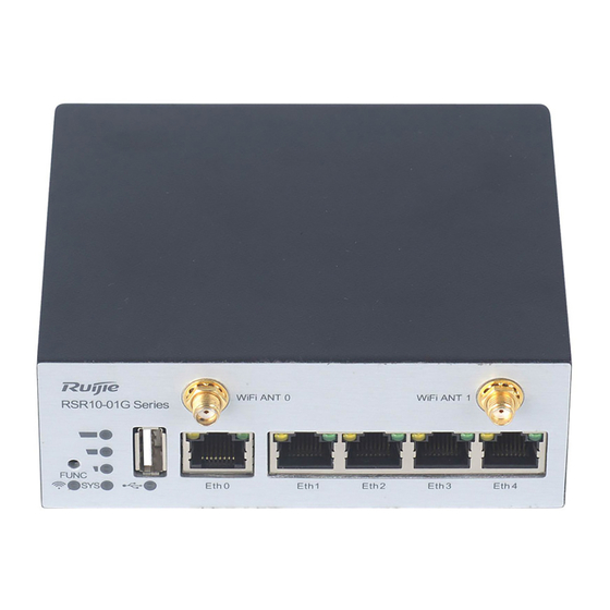 Ruijie RSR10-01G-T-I Series Hardware  Installation And Reference Manual