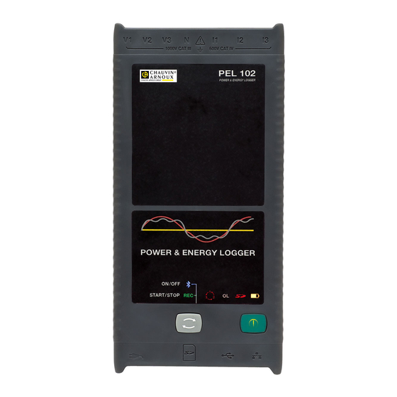 Chauvin Arnoux PEL102 Quick Start Manual
