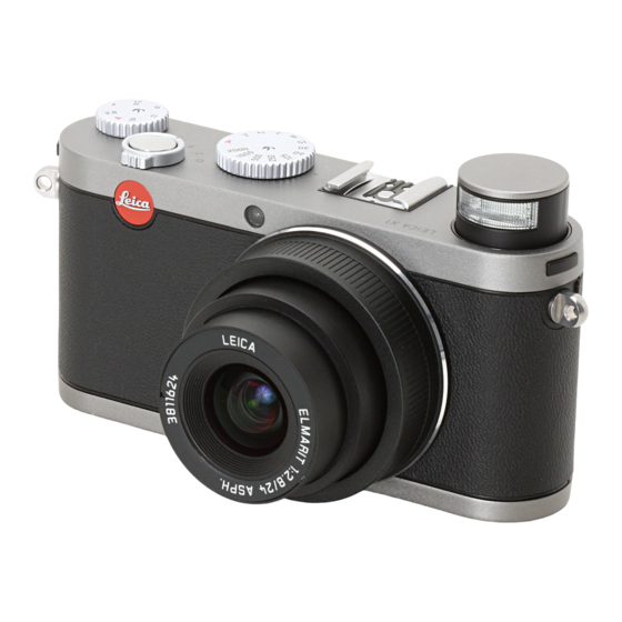 Leica X1 Instructions Manual
