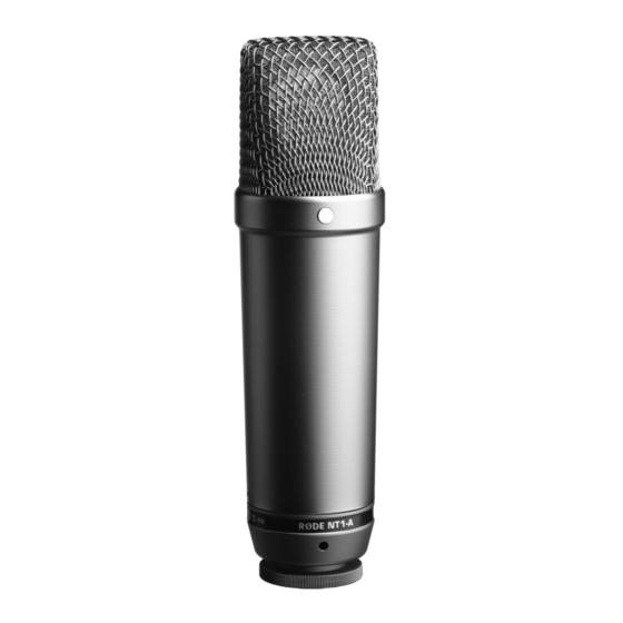 RODE Microphones NT1-A Quick Start Manual
