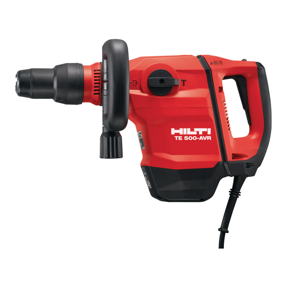Hilti TE 500 Operating Instructions Manual