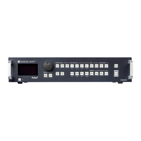 Analog way Pulse² Quick Start Manual