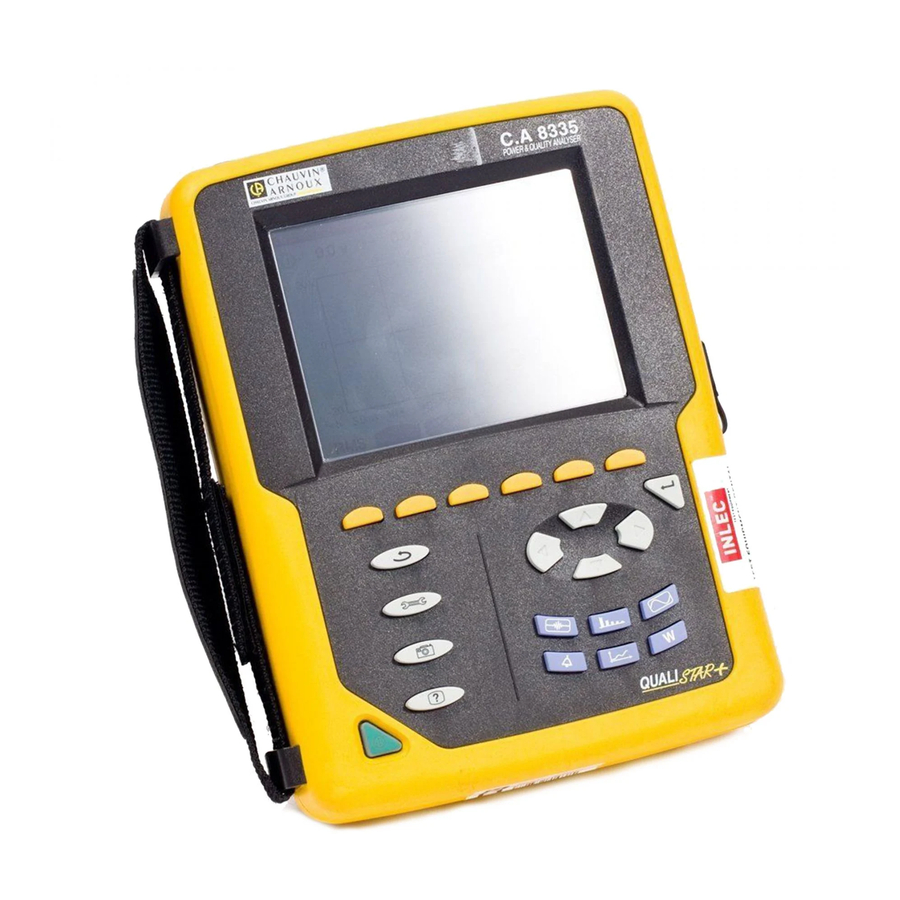 Chauvin Arnoux C.A 8335 Quality Analyser Manuals