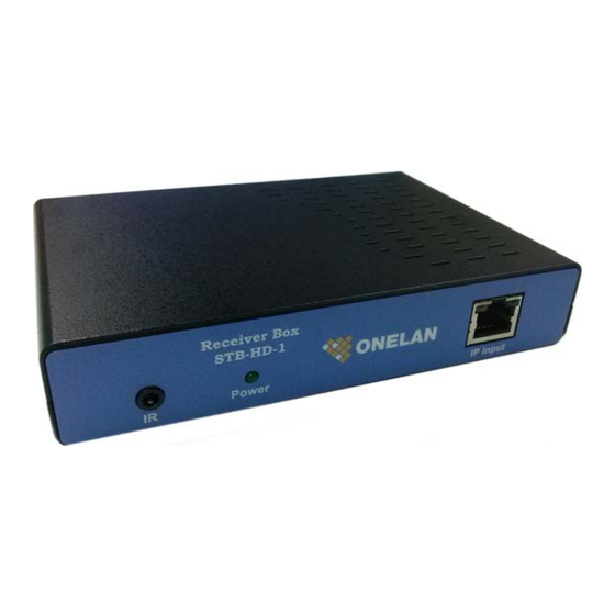 ONELAN STB-HD-1 Manuals