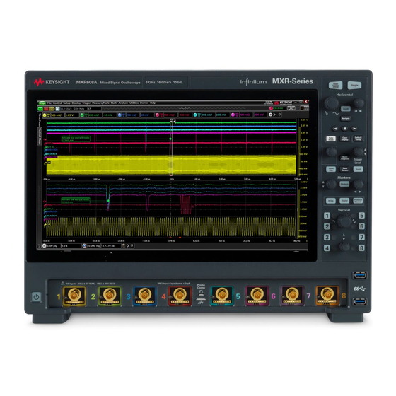 Keysight Technologies Infiniium MXR Series Manuals