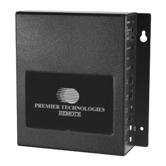 PREMIER TECHNOLOGIES DVR 1800 Series Quick Start Manual
