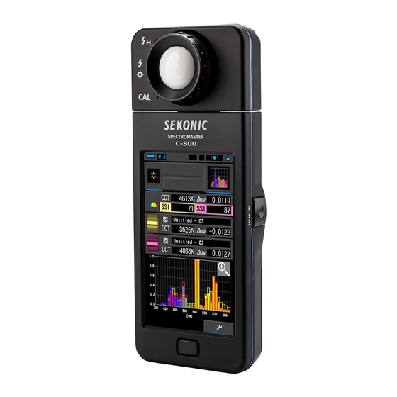 Sekonic C-800 Startup Manual