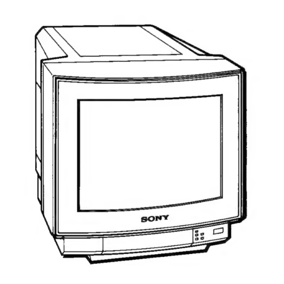 Sony Trinitron GVM-1311Q Manuals