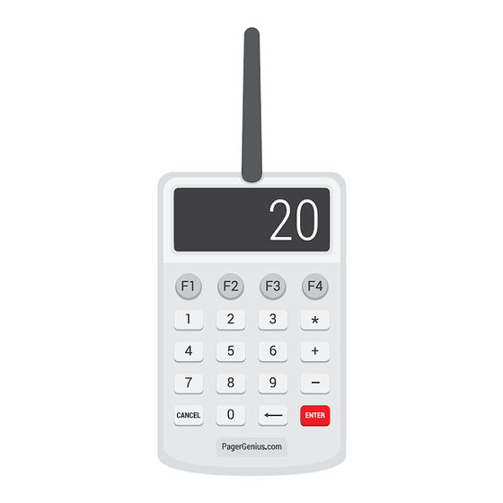 Pager Genius T9005 User Manual