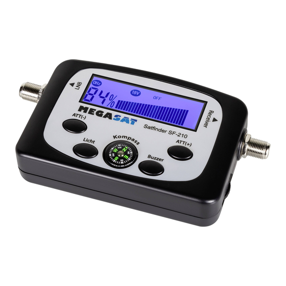 Megasat Satfinder SF-210 Quick Start Manual
