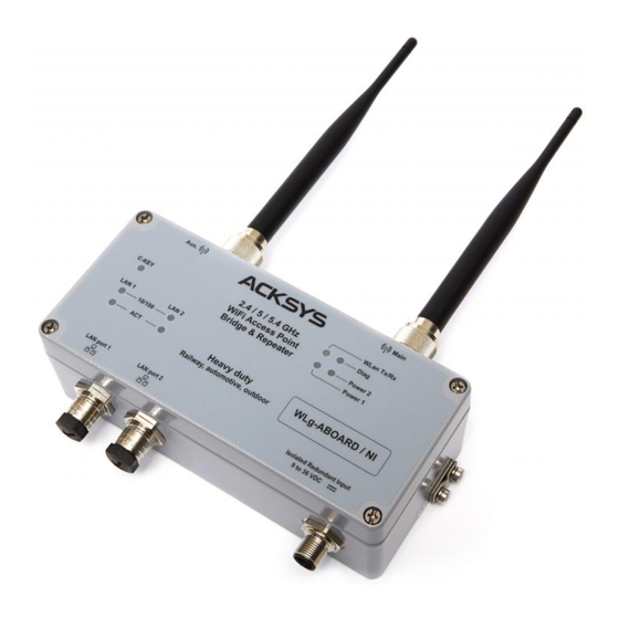 Acksys WLg-ABOARD /N V3 Quick Installation Manual