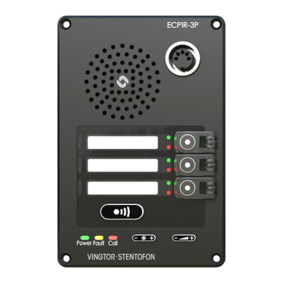 Vingtor Stentofon ECPIR Series Replacing