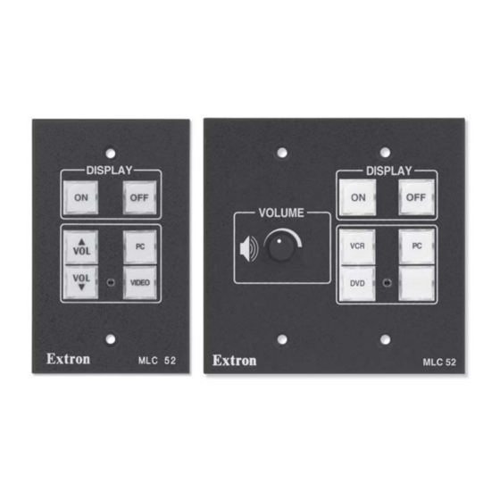Extron electronics MediaLink MLC 52 IR User Manual