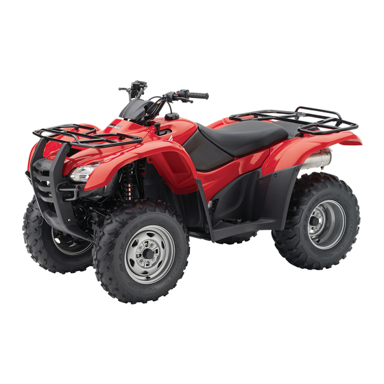 Honda 2012 TRX420FPM 4x4 Owner's Manual