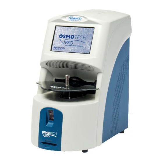 ADVANCED INSTRUMENTS OSMOTECH PRO QUICK START MANUAL Pdf Download